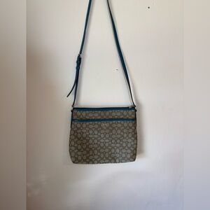 Coach Blue and Tan Women's Crossbody purse
